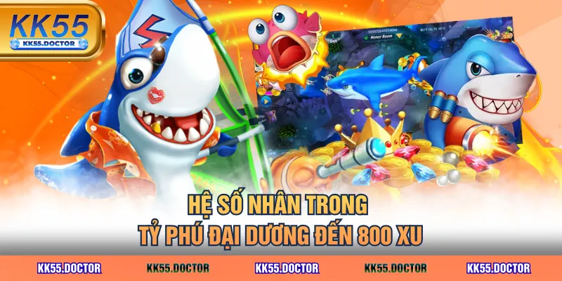 Hệ số nhân trong Tỷ Phú Đại Dương đến 800 xu